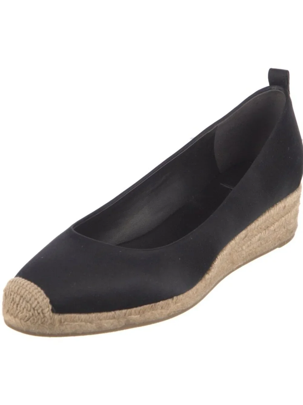 Tory Burch Color-Block Espadrille Wedge Flats Black Size 7.5 NWOB